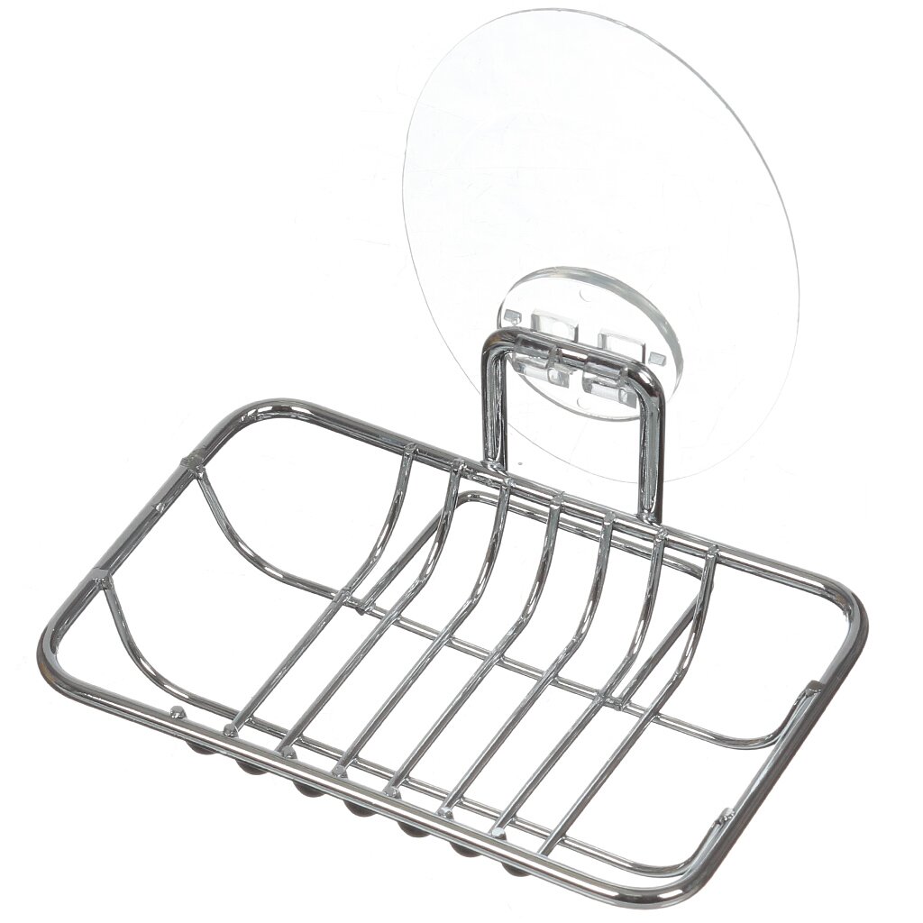 

Мыльница настенная Delphinium Aqua-lock BI-2002AL металл 12.5х9.8х6 см хром на присоске 10