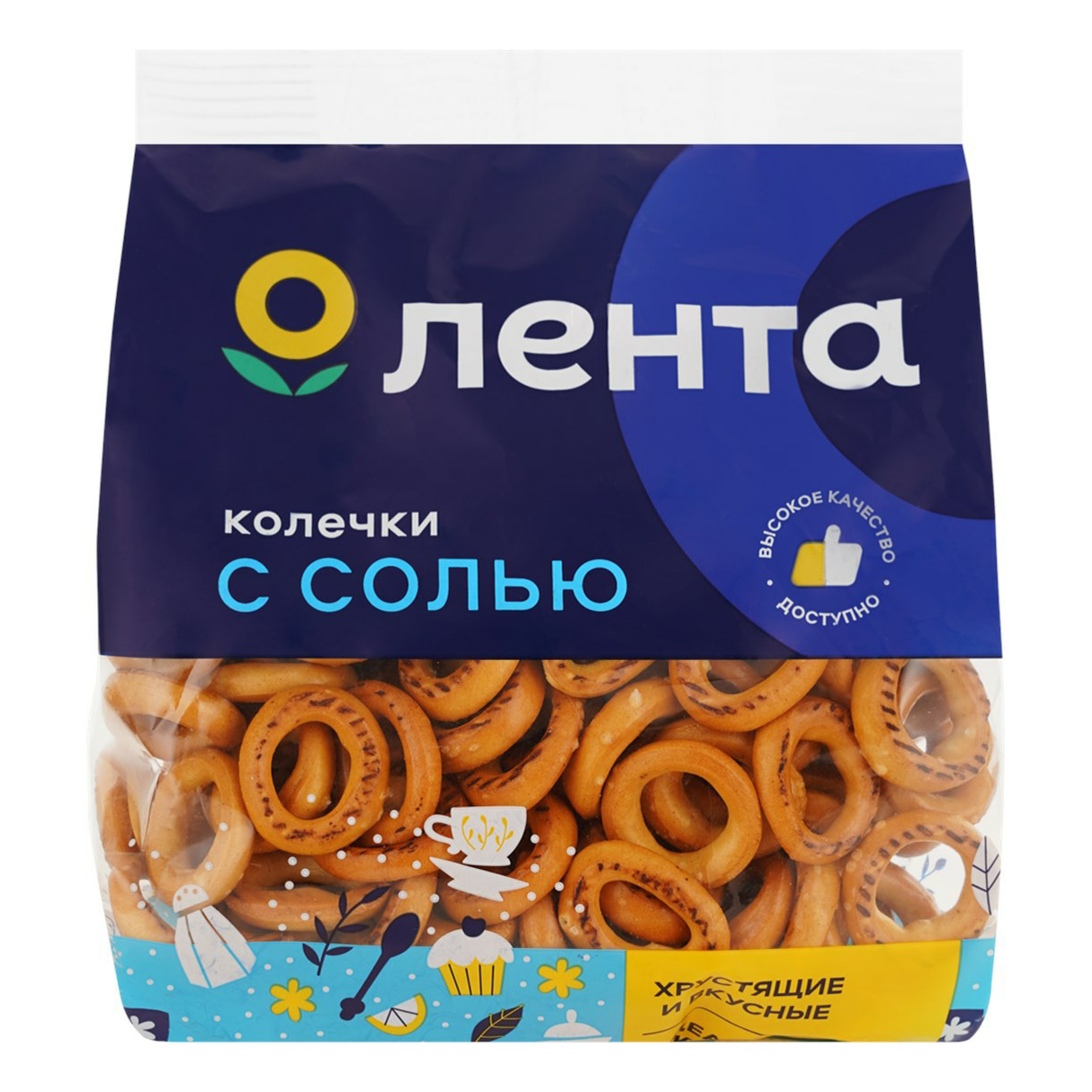Кольца Лента бездрожжевые с солью 200 г