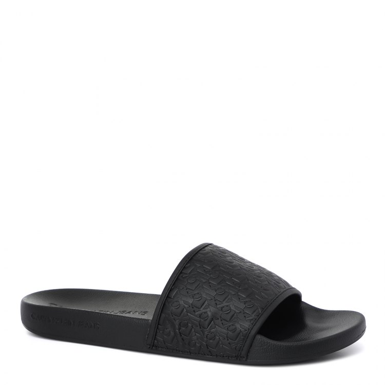 фото Мужские шлепанцы calvin klein jeans slide aop embossed ym0ym00063 цв. черный 41 eu