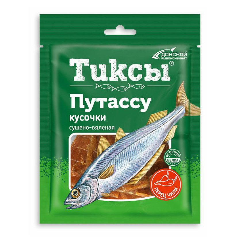 

Путассу Тиксы сушено-вяленая с перцем кусочки 70 г