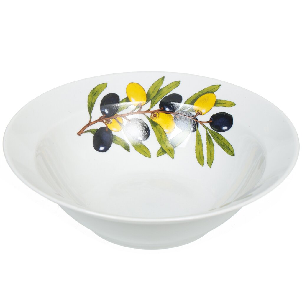 

Миска фарфор, круглая, 0.5 л, Оливки, Дулевский фарфор, 068832/090292, Белый