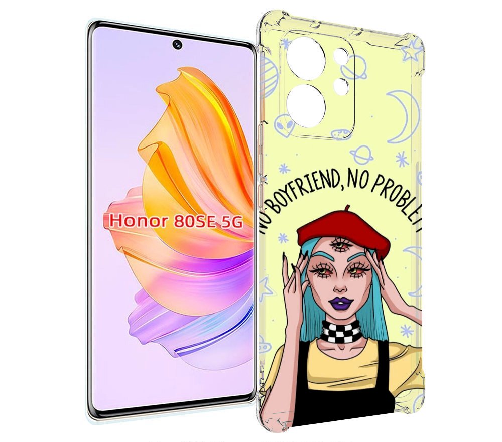 

Чехол MyPads нет-проблем-нет-мужчин женский для Honor 80 SE, Прозрачный, Tocco