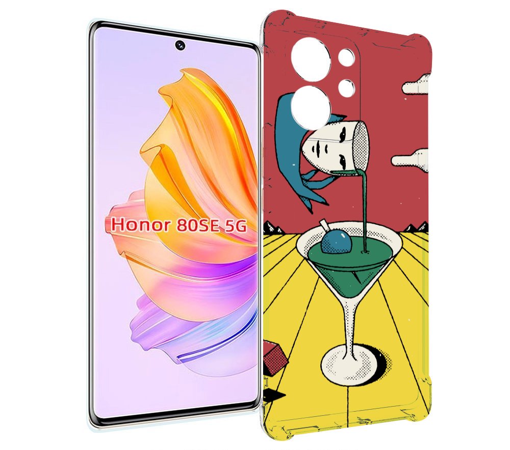 

Чехол MyPads необычный напиток для Honor 80 SE, Прозрачный, Tocco