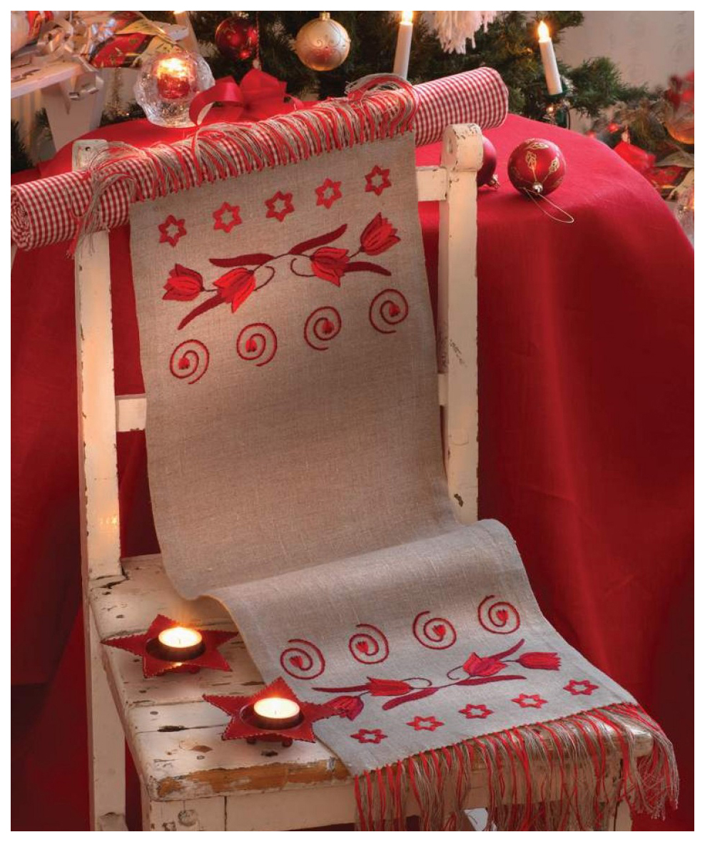 

Набор для вышивания Anchor 9240000-02537 Christmas Tulips Runner, 29х110см