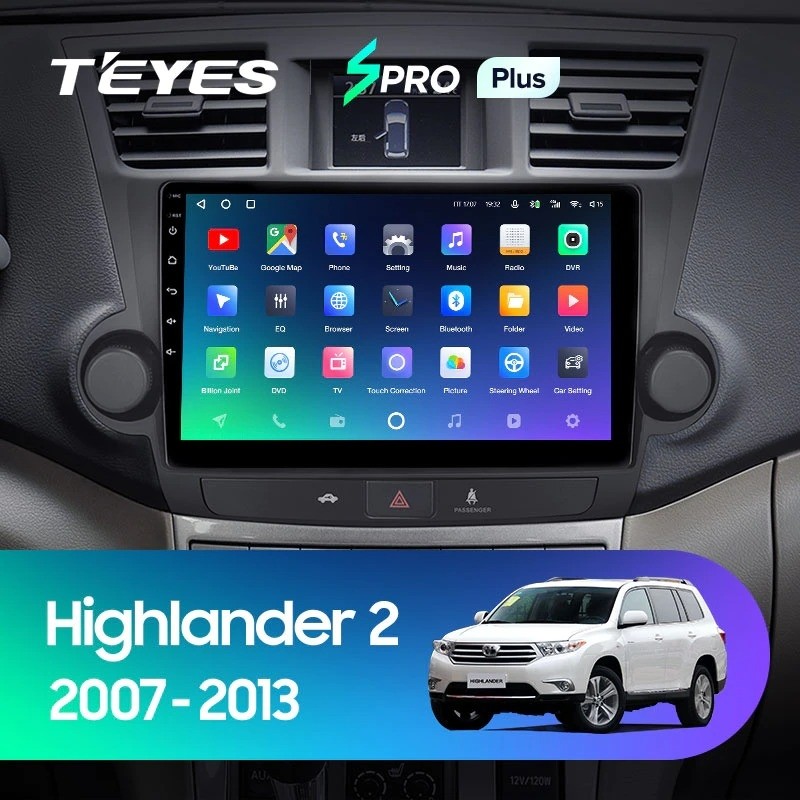 Штатная магнитола Teyes SPRO Plus 464 Toyota Highlander 2 XU40 2007-2013 10 Тип-B 3470000₽