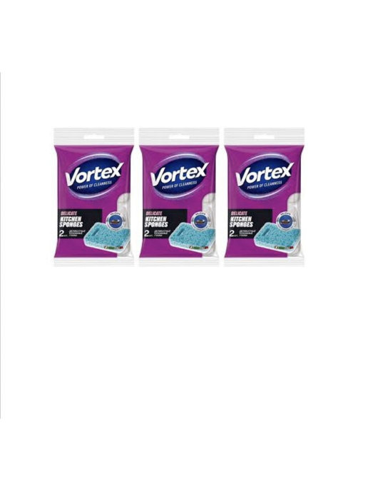 

VORTEX Губки деликатная фигурная 2шт, 3 упаковки