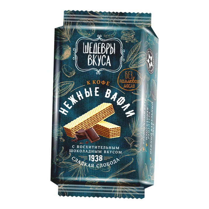 

Вафли Шедевры вкуса к кофе 180 г