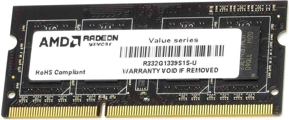 Оперативная память AMD 2Gb DDR-III 1333MHz SO-DIMM (R332G1339S1S-U)