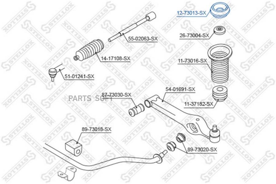 

Опора стойки амортизатора STELLOX 12-73013-SX