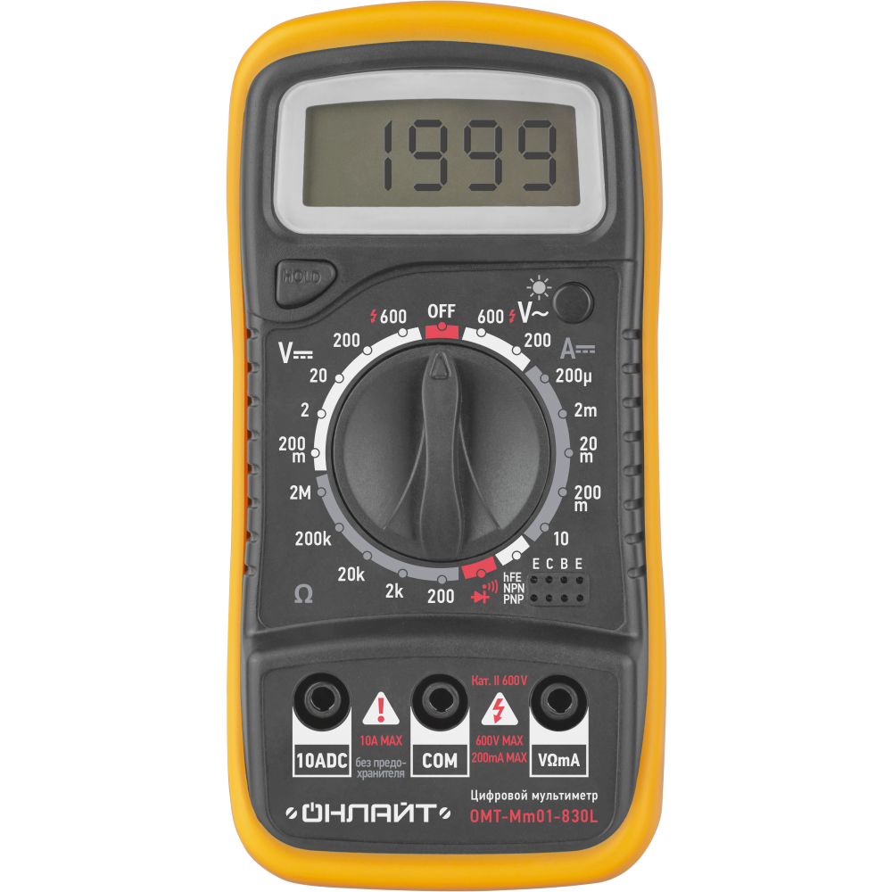 Мультиметр цифровой Онлайт Монтаж ОMT-Mm01-830L 90 080 кабелерез диэлектрический онлайт монтаж oht kr01 160 90 213 до 1000в
