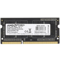 

Оперативная память AMD 4Gb DDR-III 1333MHz SO-DIMM (R334G1339S1S-U), Radeon R3 Value Series