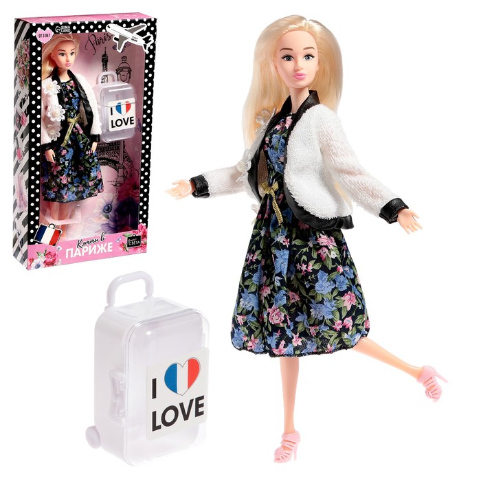 Кукла-модель Happy Valley Кэтти в Париже с аксессуарами, серия Вокруг света кукла с чемоданом элис в нью йорке серия вокруг света happy valley