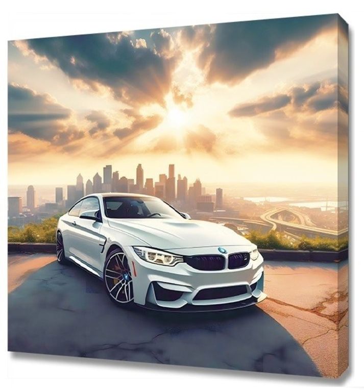 

Картина Лэнд Арт 80x80 см, Серебристый БМВ