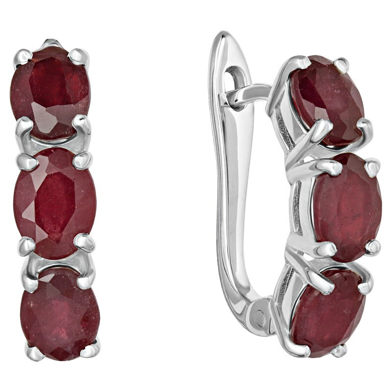 

Серьги из серебра с рубином LAZURIT-ONLINE 7922PD, 7922PD