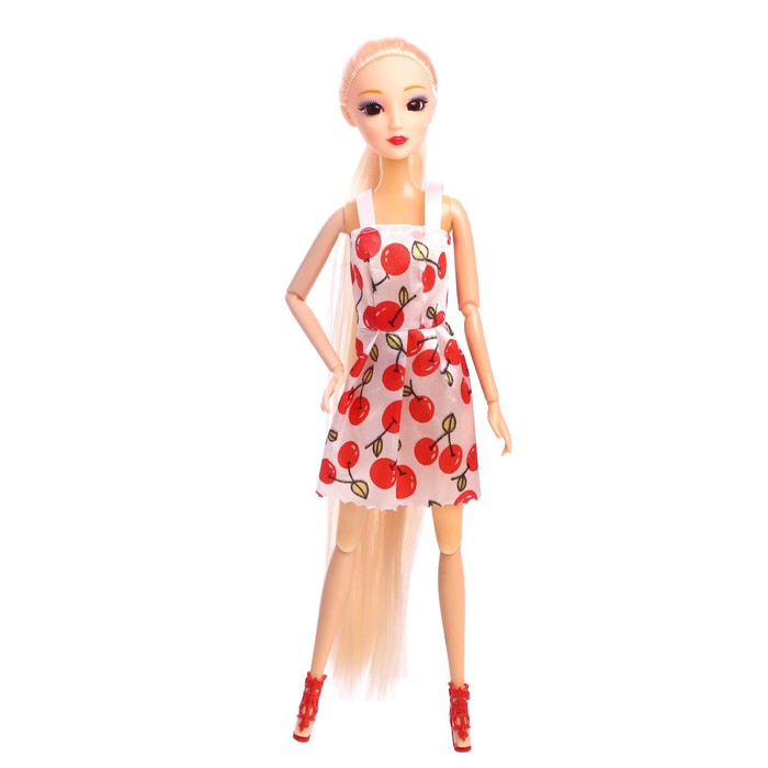 Кукла модная шарнирная Карина, в платье, МИКС, 7559269W