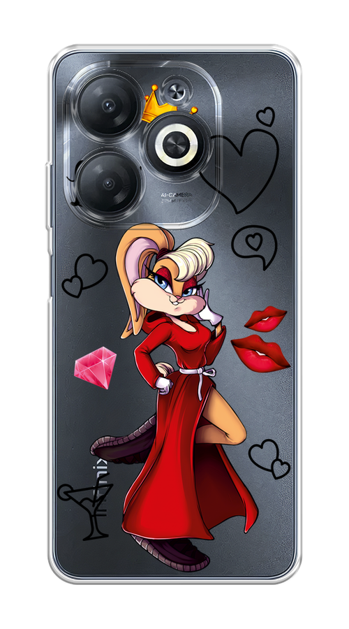 

Чехол на Infinix Smart 8 "Rich Lola Bunny", Красный;бежевый;оранжевый, 3105150-1