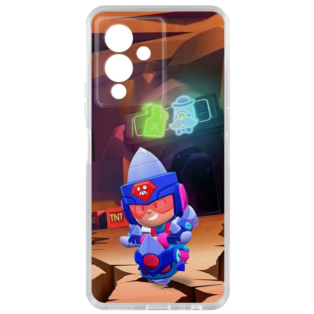 

Чехол-накладка Кейс Brawl Stars-Ультрабурильщица Джеки для Infinix Note 12 Pro 5G, Прозрачный