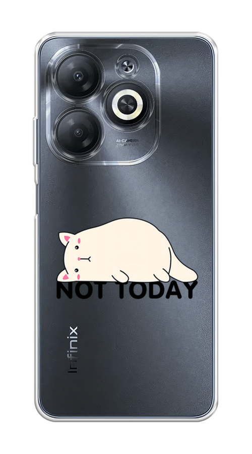 

Чехол на Infinix Smart 8 "Cat not today", Белый;розовый;черный, 3105150-1