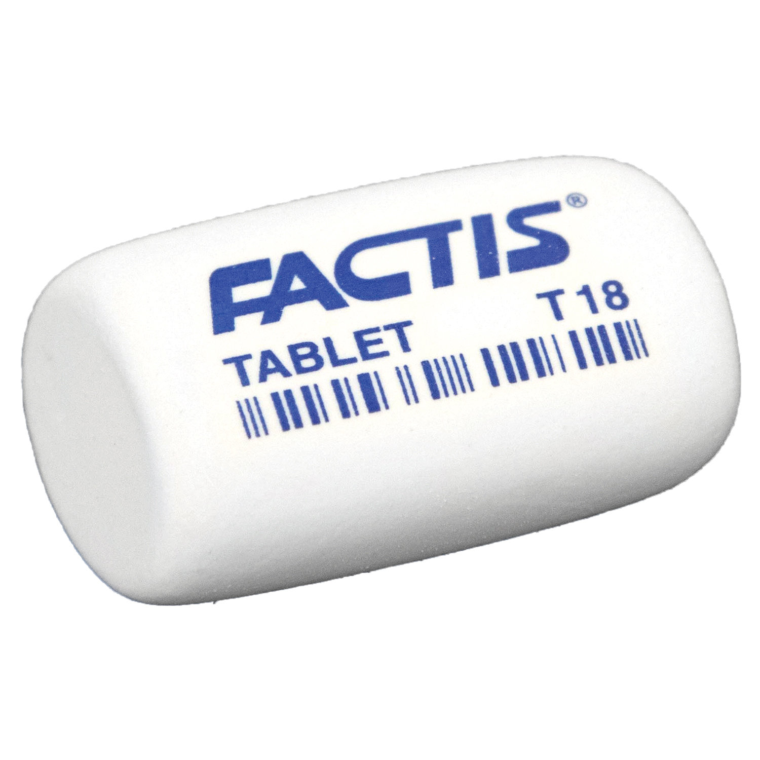 

Ластик FACTIS Tablet T 18 45х28х13 мм, белый, скошенный край, CMFT18, 18 шт