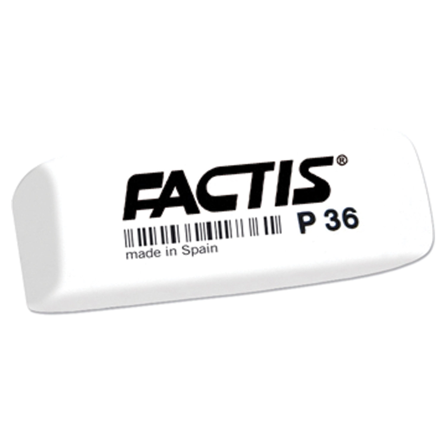 

Ластик FACTIS P 36 56х20х9 мм, белый, прямоугольный, скошенные края, CPFP36B, 36 шт