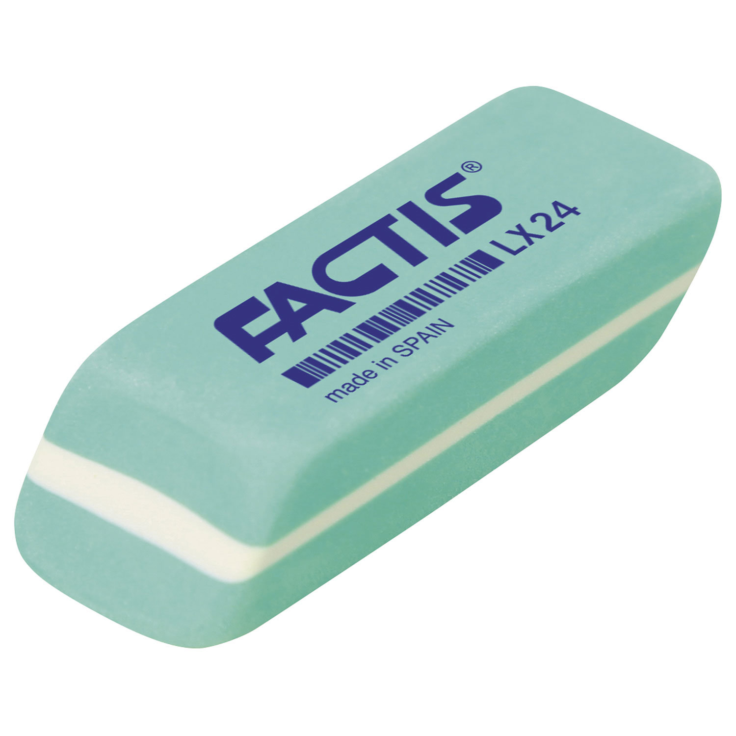 

Ластик FACTIS LX 24 55х20х12 мм, зеленый, прямоугольный, скошенные края, мягкий 24 шт