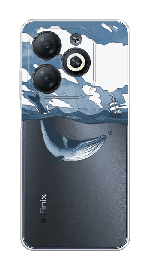 

Чехол на Infinix Smart 8 "Большой кит", Синий, 3105150-1