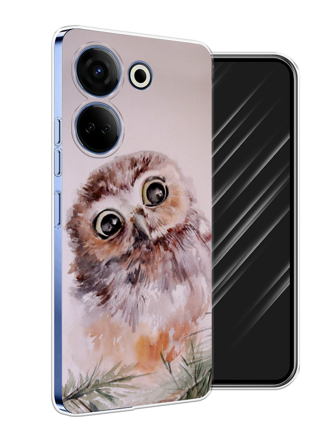

Чехол Awog на Tecno Camon 20 Pro 4G "Сова на розовом", Розовый;коричневый