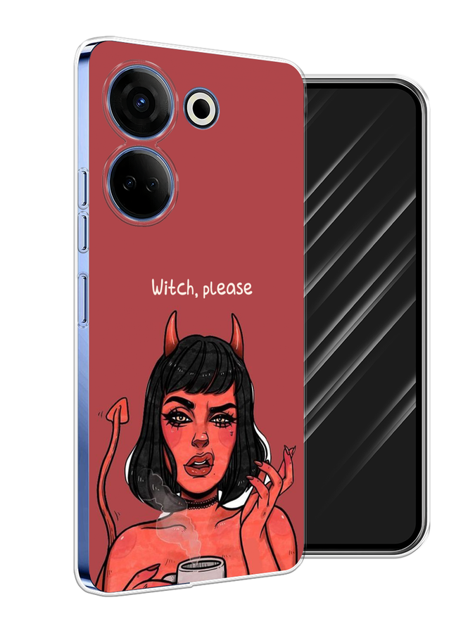 

Чехол Awog на Tecno Camon 20 Pro 4G "Evil Girl", Бордовый;черный