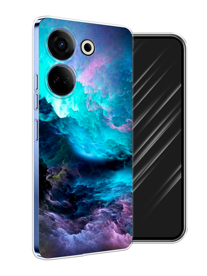 

Чехол Awog на Tecno Camon 20 Pro 4G "Бирюзовое небо", Бирюзовый;фиолетовый;черный