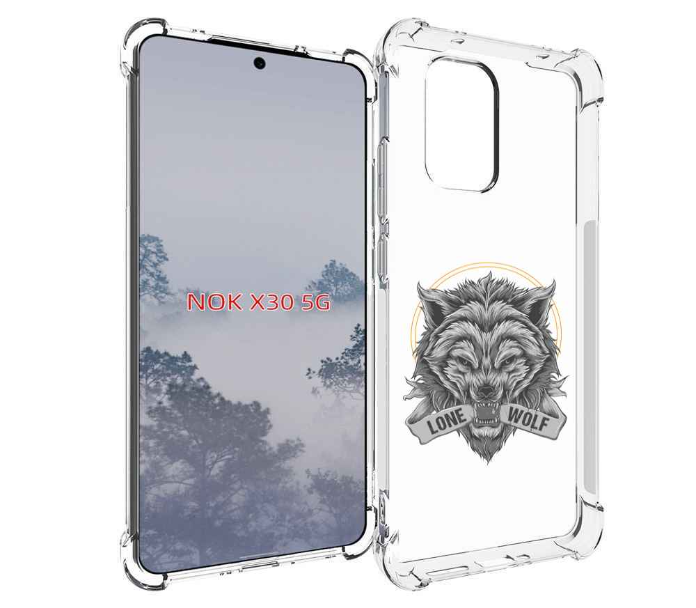 

Чехол MyPads Одинокий-волк мужской для Nokia X30 5G, Tocco