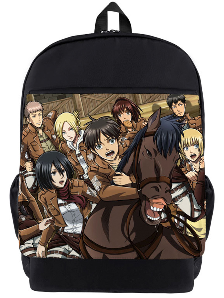 

Рюкзак детский StarFriend Атака титанов Attack on Titan, черный, 29х13х39 см, Атака титанов Attack on Titan