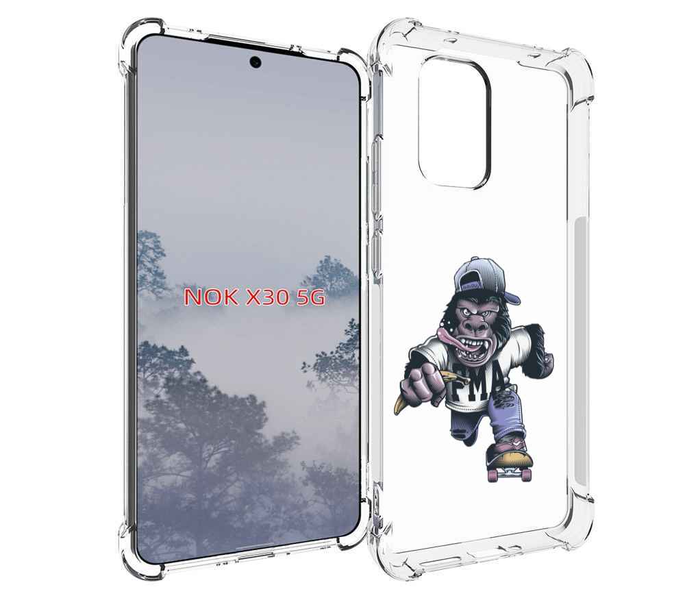 

Чехол MyPads Обезьяна на скейте для Nokia X30 5G, Tocco