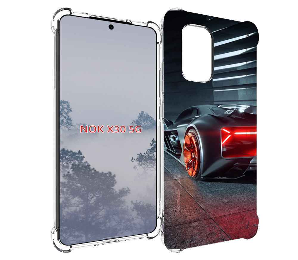 

Чехол MyPads Ночной-город мужской для Nokia X30 5G, Tocco
