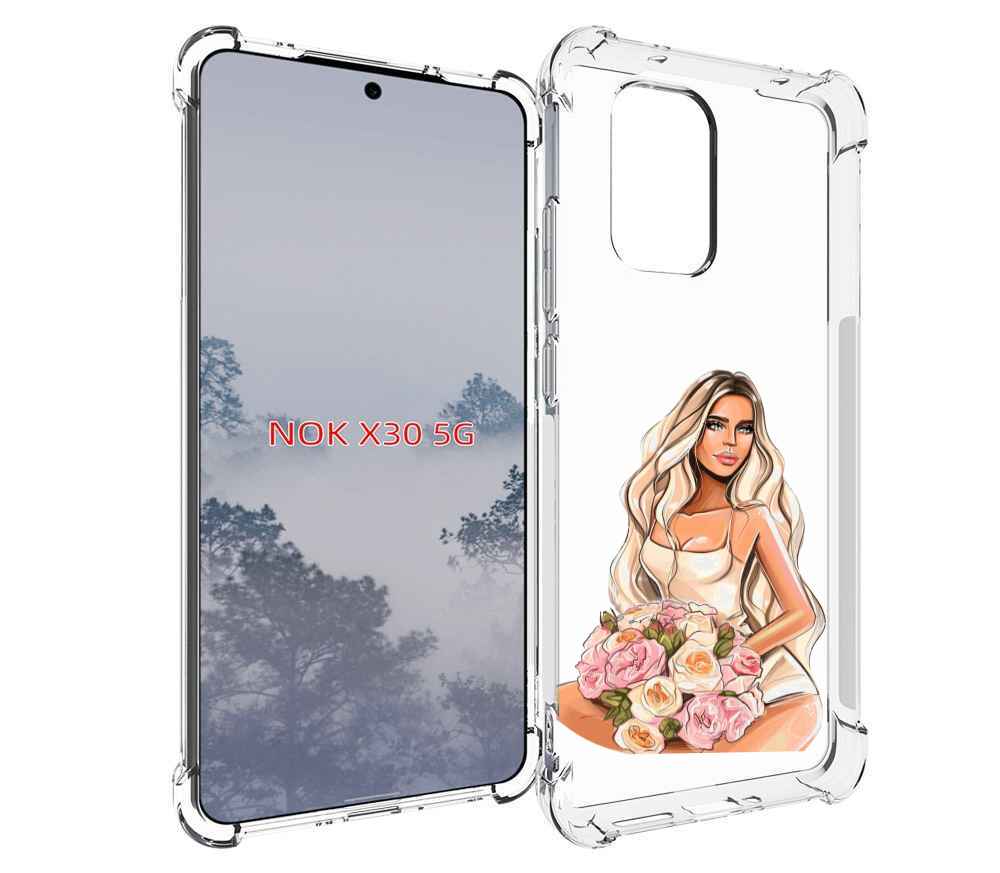 

Чехол MyPads Нежная-девушка женский для Nokia X30 5G, Tocco