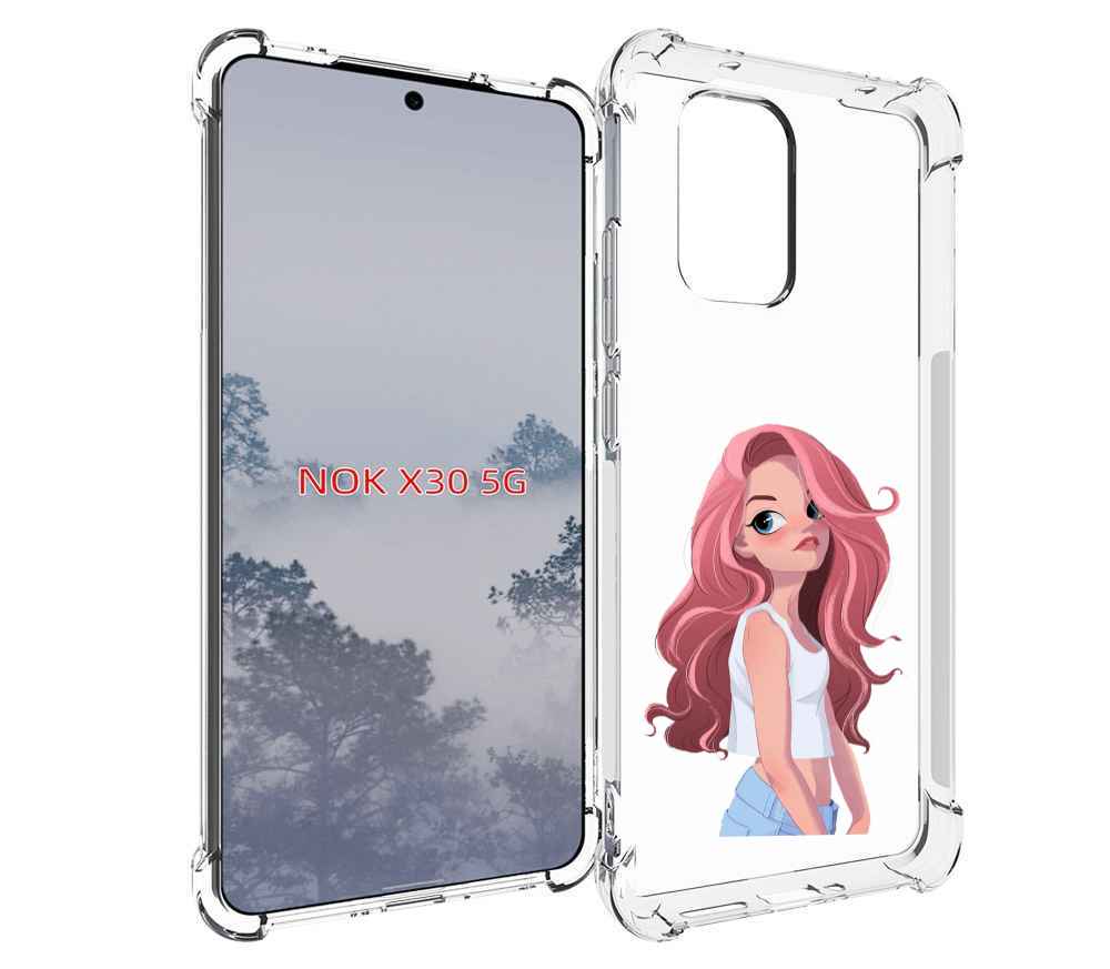 

Чехол MyPads Мультяшный-арт-девушки женский для Nokia X30 5G, Tocco
