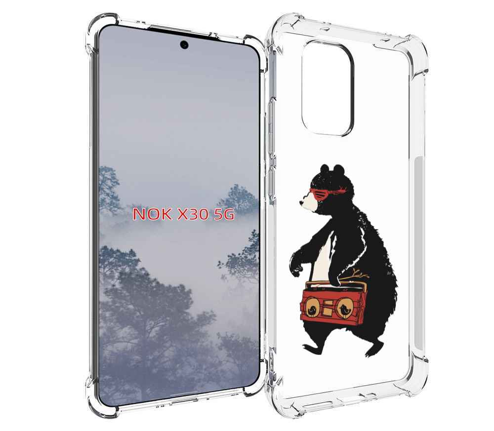 

Чехол MyPads Музыкальный медведь для Nokia X30 5G, Tocco
