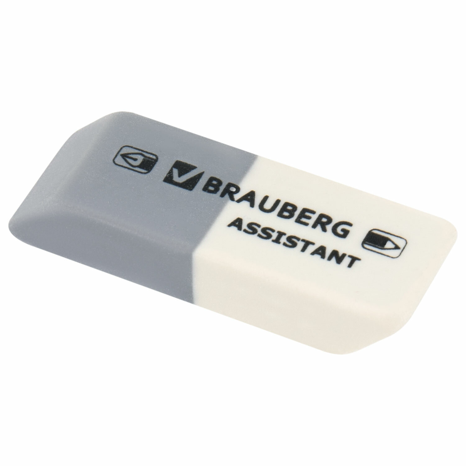 

Ластик Brauberg Assistant, 41х14х8 мм, серо-белый, прямоугольный, скошенные края 80 шт