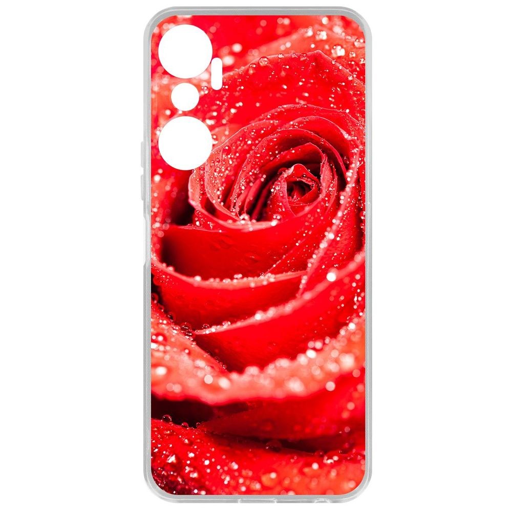 

Чехол-накладка Кейс Роза для Infinix Hot 20, Прозрачный