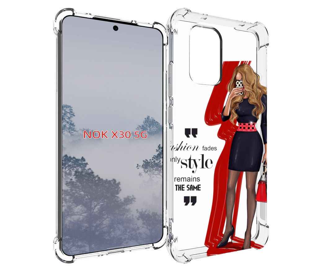 

Чехол MyPads Модная-девушка женский для Nokia X30 5G, Tocco