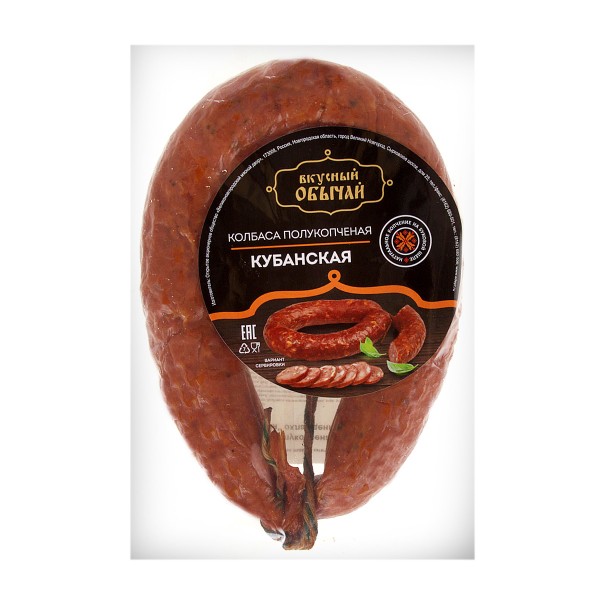 

Колбаса полукопченая Кубанская Вкусный обычай 300 г