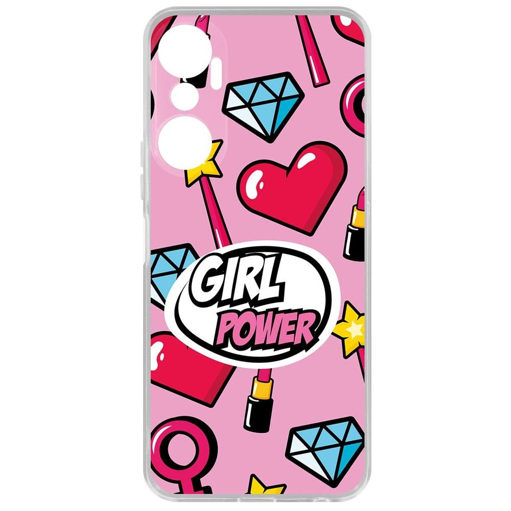 

Чехол-накладка Кейс Girl Power для Infinix Hot 20, Прозрачный