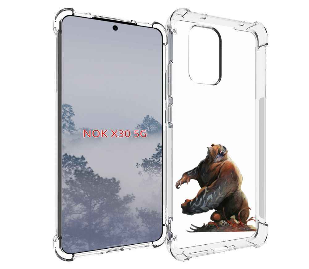 

Чехол MyPads Медведь-жестокий для Nokia X30 5G, Tocco
