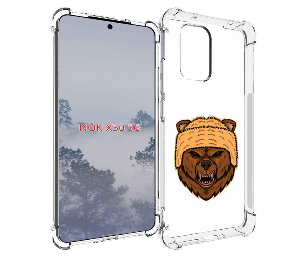 

Чехол MyPads Медведь-в-шапке для Nokia X30 5G, Tocco