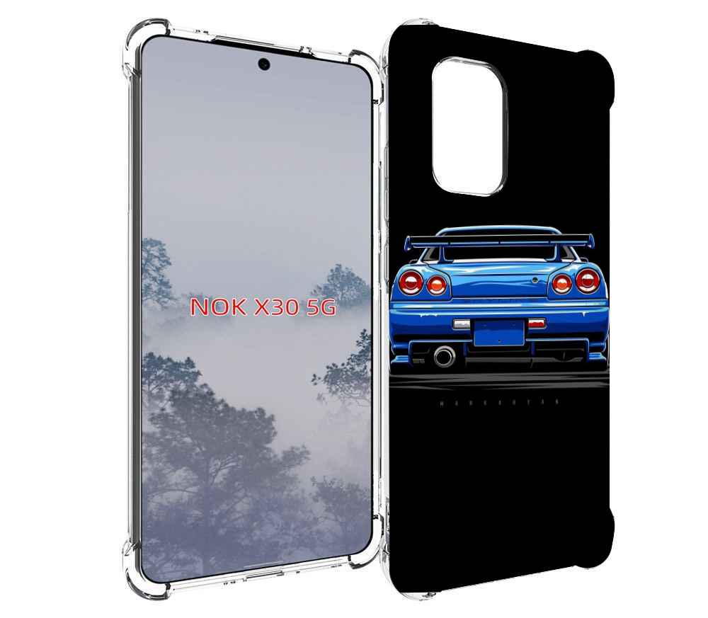 

Чехол MyPads Машина-синяя мужской для Nokia X30 5G, Tocco