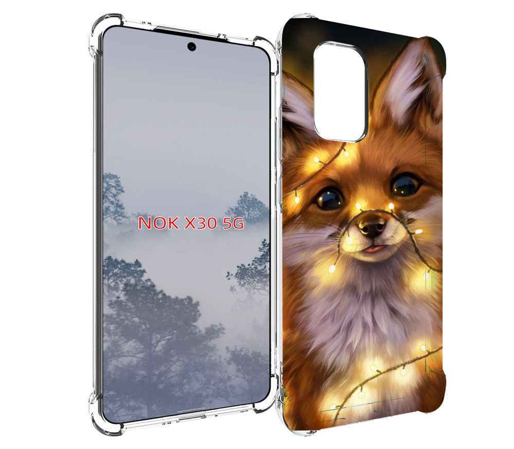 

Чехол MyPads Лисенок-в-гирлянде для Nokia X30 5G, Tocco