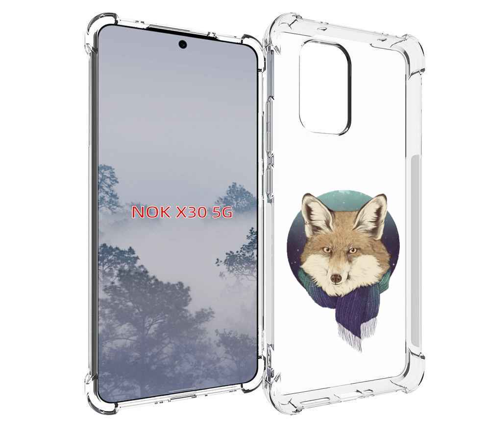 

Чехол MyPads Лиса с шарфом для Nokia X30 5G, Tocco