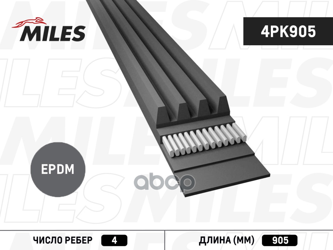 

Ремень Приводной Поликлиновой Miles арт. 4PK905