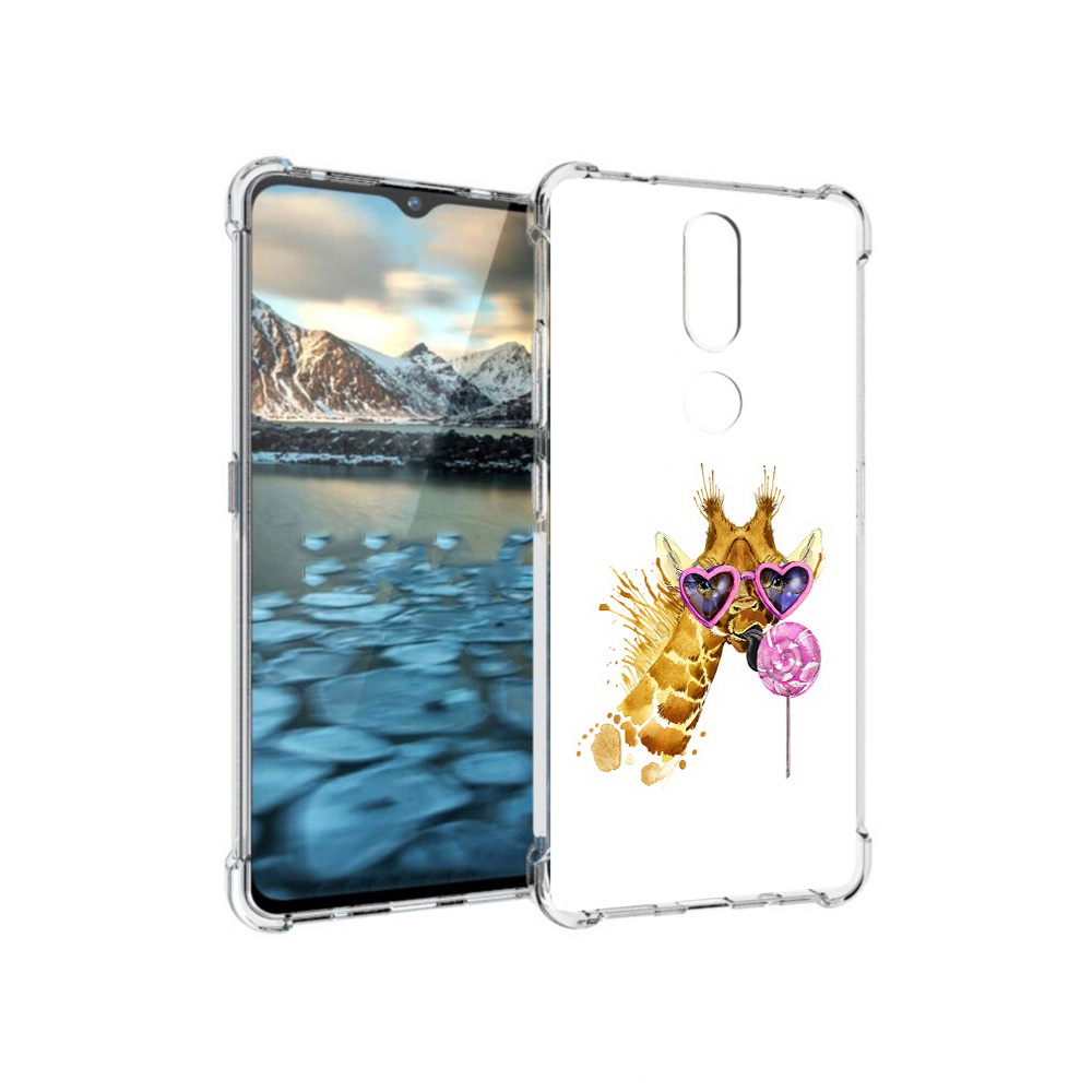 

Чехол MyPads Tocco для Nokia 2.4 акварельный жираф (PT227049.107.217), Прозрачный, Tocco