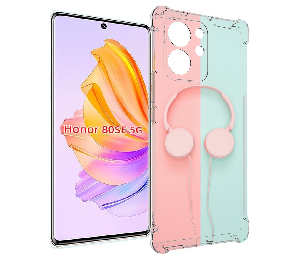 

Чехол MyPads наушники-минимализм для Honor 80 SE, Прозрачный, Tocco