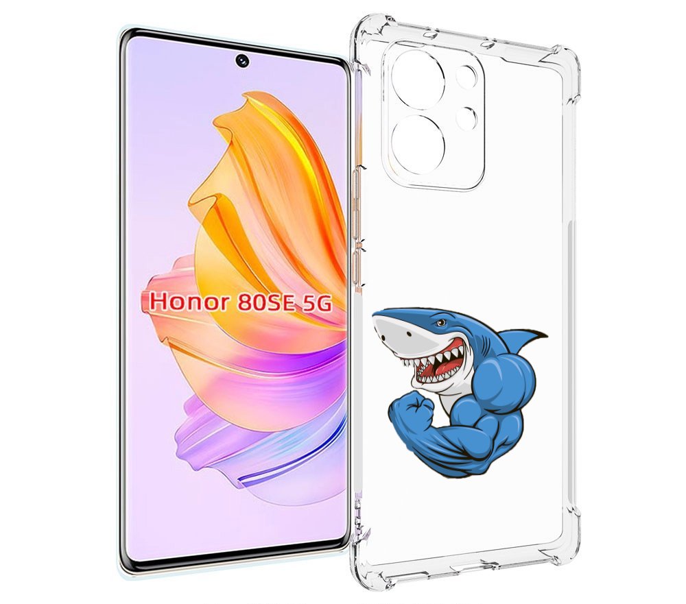

Чехол MyPads накаченная акула для Honor 80 SE, Прозрачный, Tocco